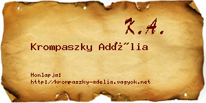Krompaszky Adélia névjegykártya